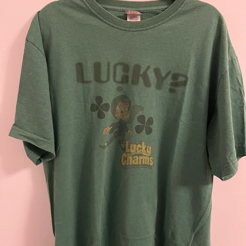 Trau & Loevner Green Lucky Charms Men’s Vintage T-Shirt XL